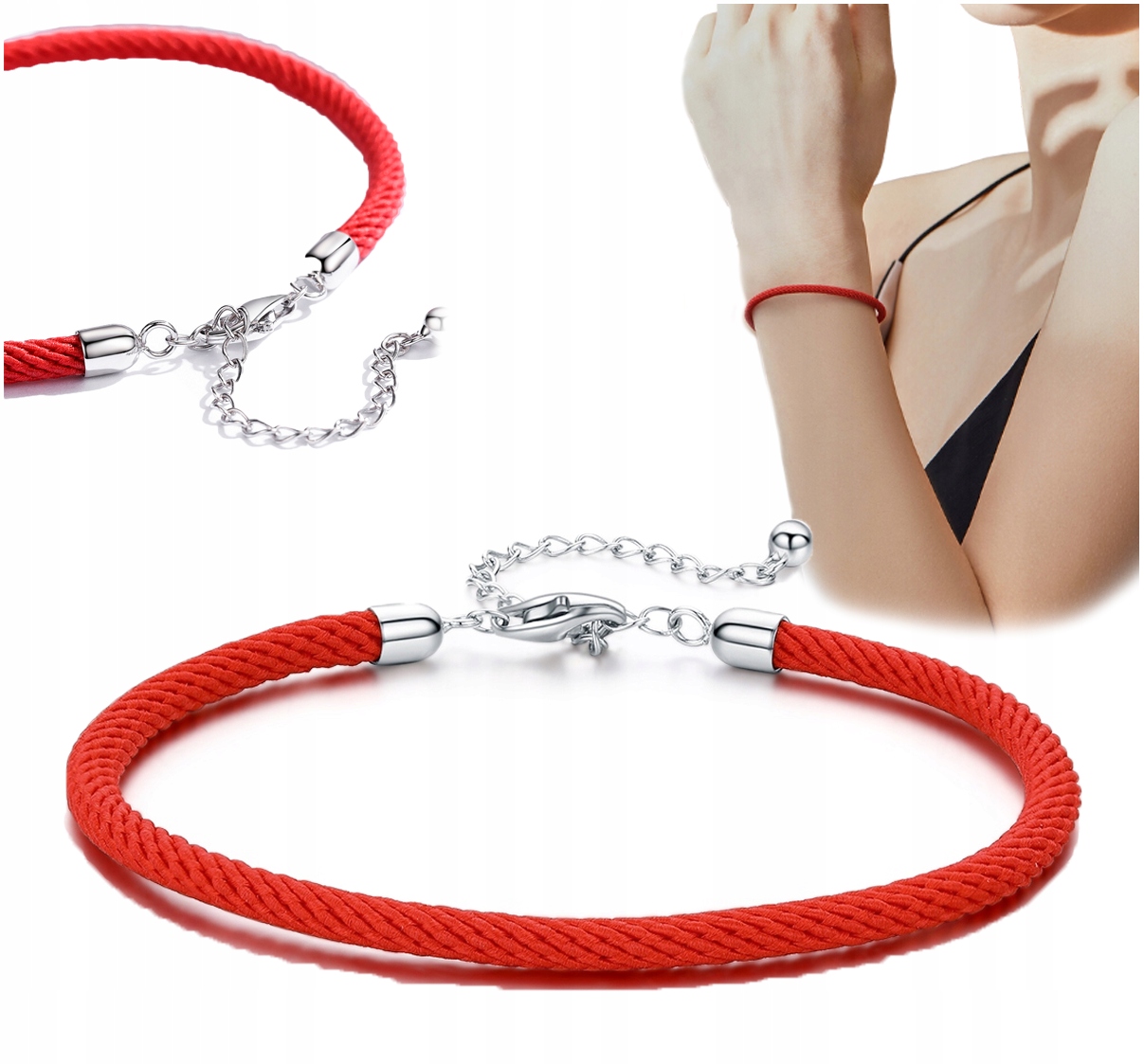 

Bransoletka Srebrna Damska Na Charmsy S925