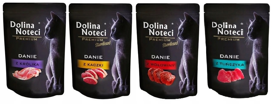 Levně Krmivo Vlhké Pro Kočky Dolina Noteci Premium MIX Chutí 4 příchutě 20x85 g