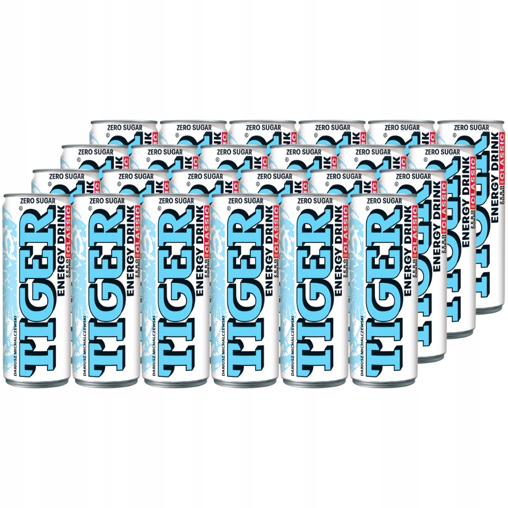 Tiger Zero cukru napój energetyzujący o smaku Classic 250 ml x 24 sztuki