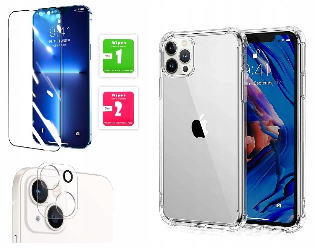 

Przezroczysty Zestaw Ochronny do iPhone 14 Plus