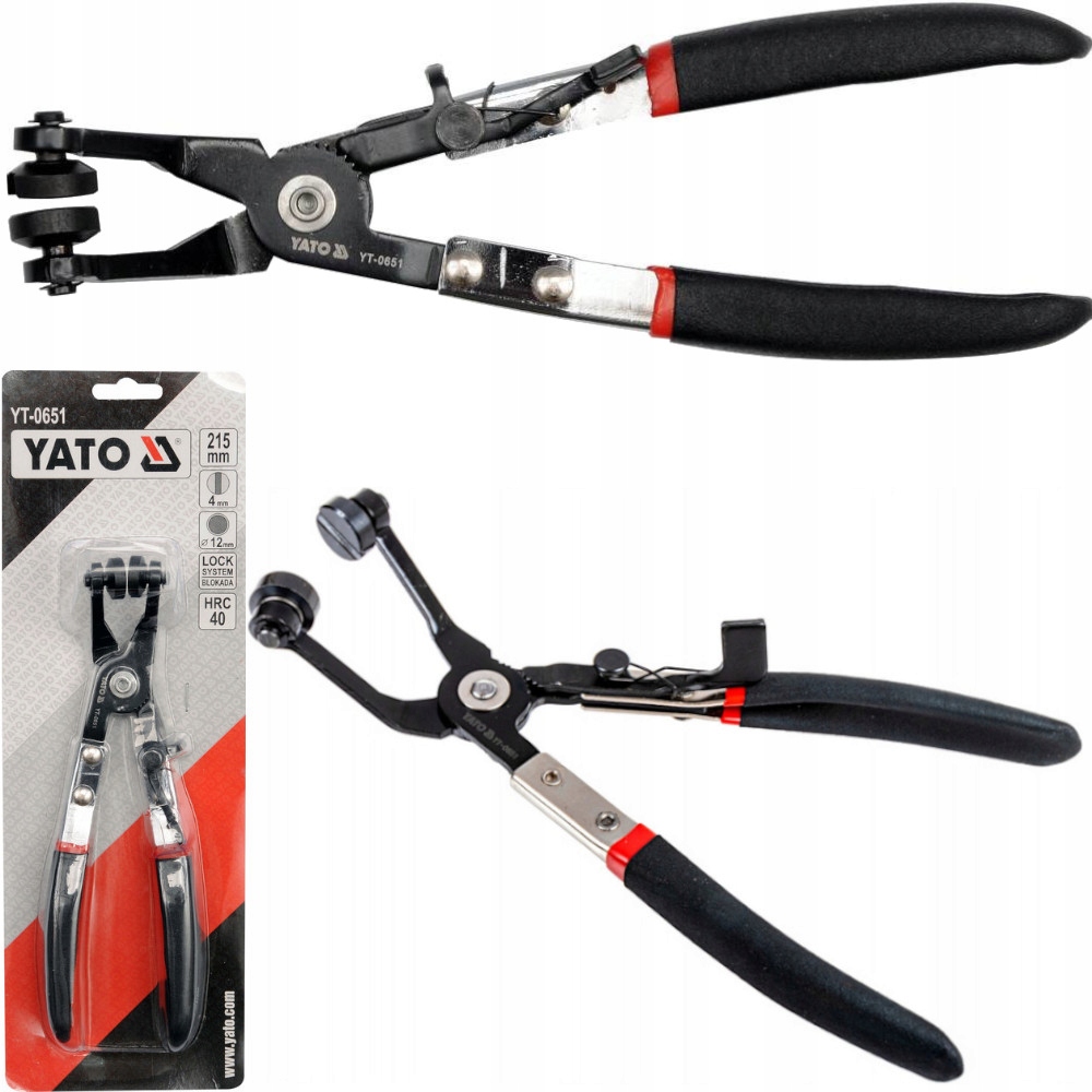 Yato Szczypce Wygięte Do Opasek Rozprężnych 215mm