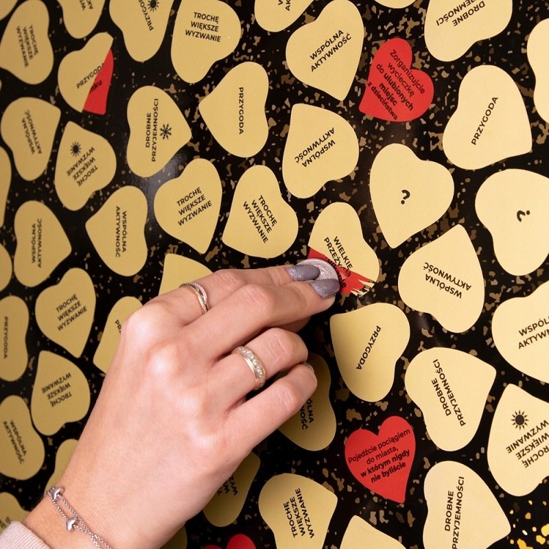 MAPA ZDRAPKA PRZEŻYĆ ZDRAPKI DLA PAR PLAKAT PREZENT DLA PARY Wysokość produktu 60 cm