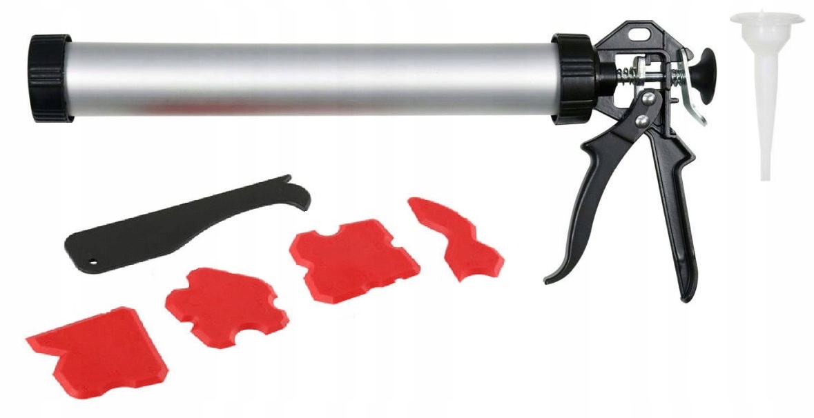 

Pistolet Wyciskacz Do Mas Silikonu 600ML+ Szpachle