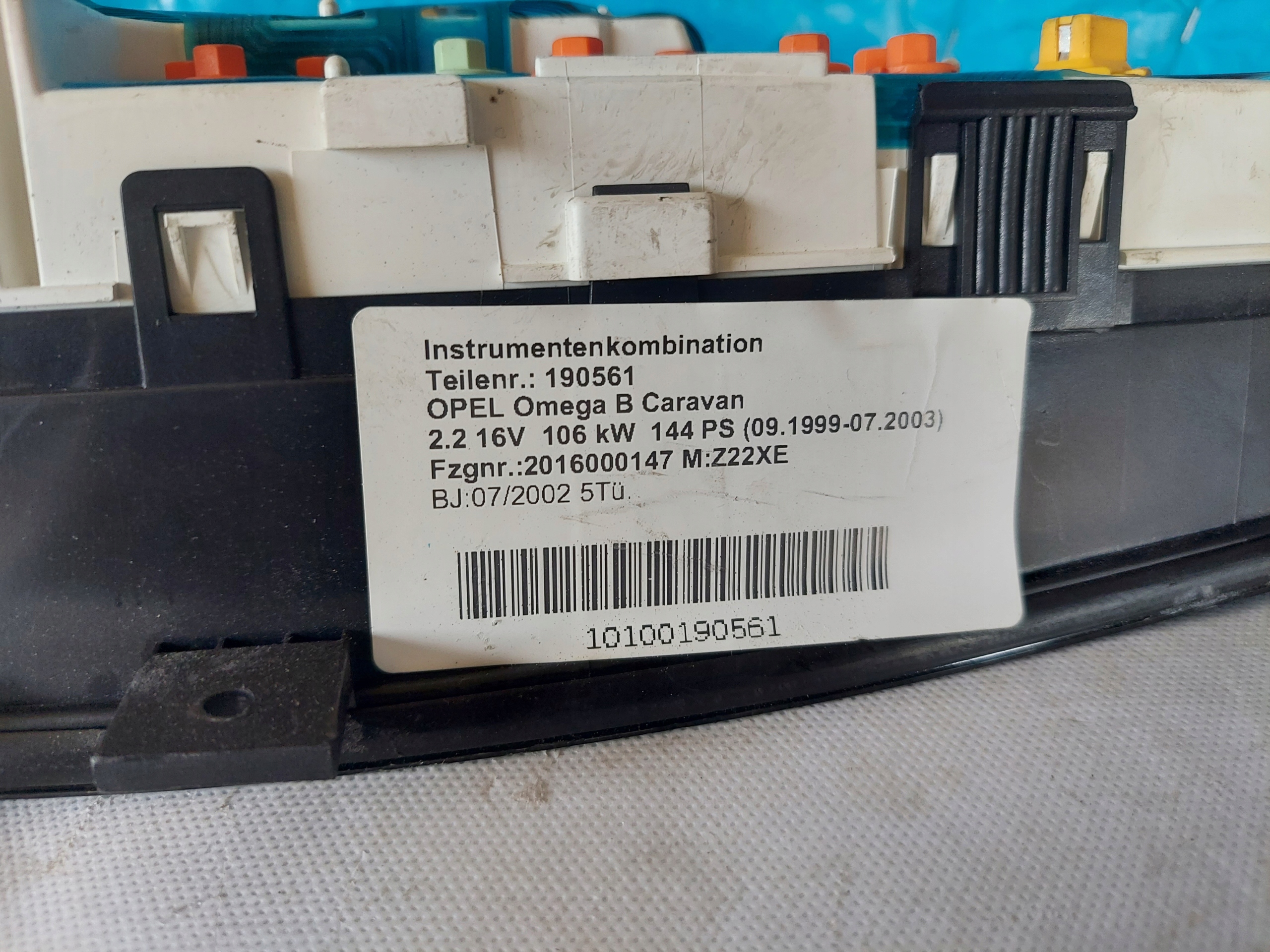 dials clock OMEGA B 2.2 16V 09228408AA