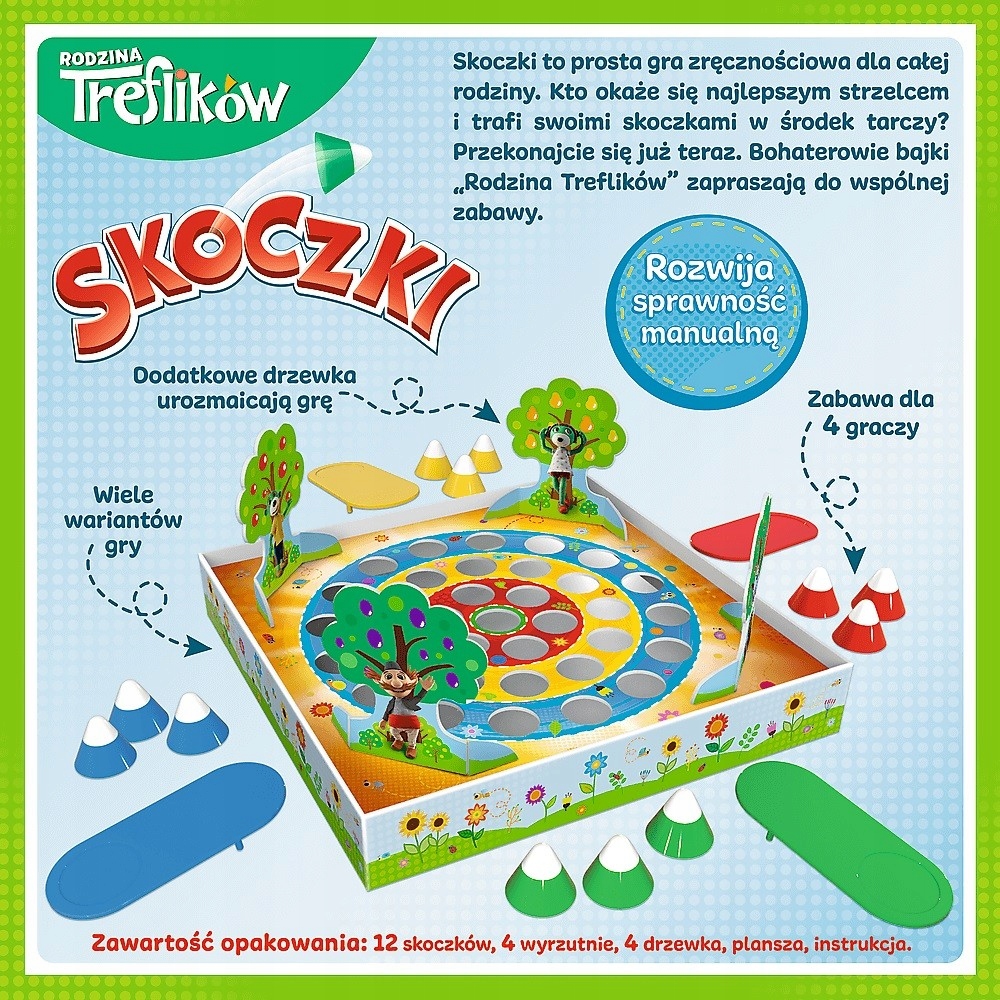GRA ZRĘCZNOŚCIOWA SKOCZKI skaczące czapeczki Marka Trefl