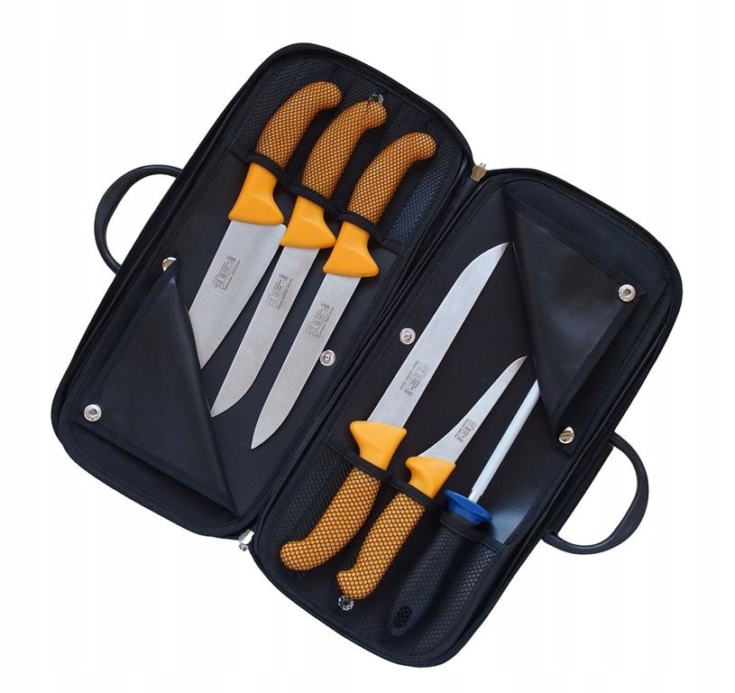 Kabela s mäsiarskym nožmi Profi Line (žltá) 6 ks