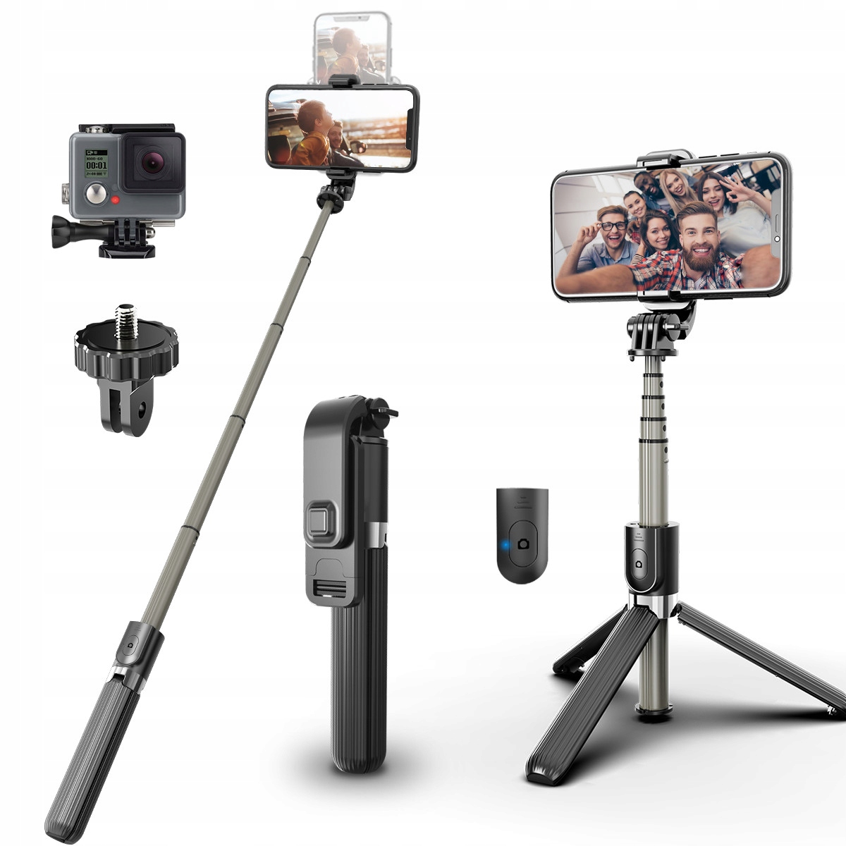 KIJ SELFIE STATYW DO TELEFONU SMARTFONA GoPro PILOT - Foto Prezent