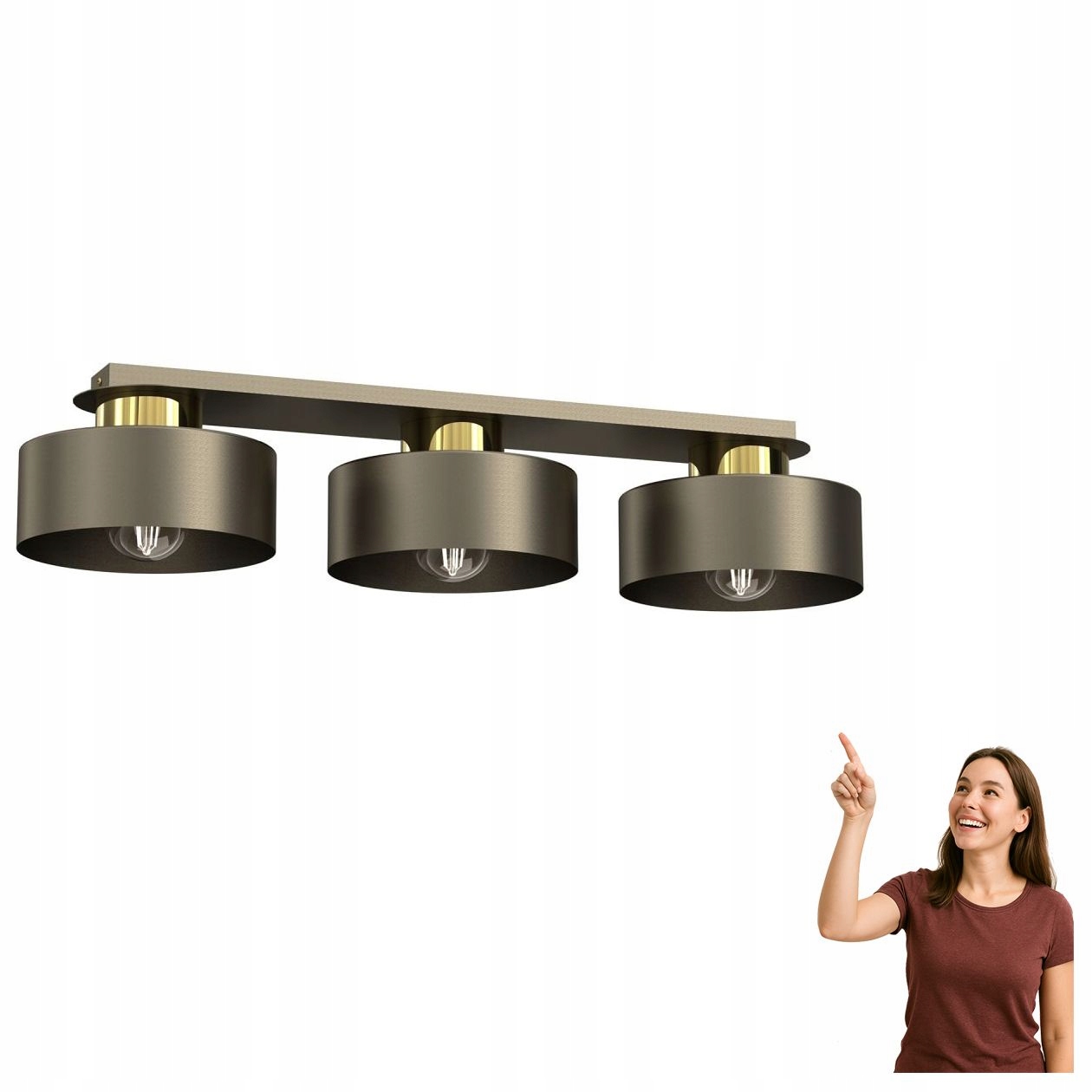 Trojité stropní svítidlo na pásku Marti 9924 Luminex
