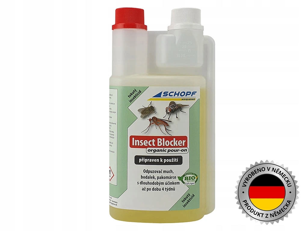 Bio roztok k odpuzování much Schopf Insect Blocker Organic Pour-on 500ml