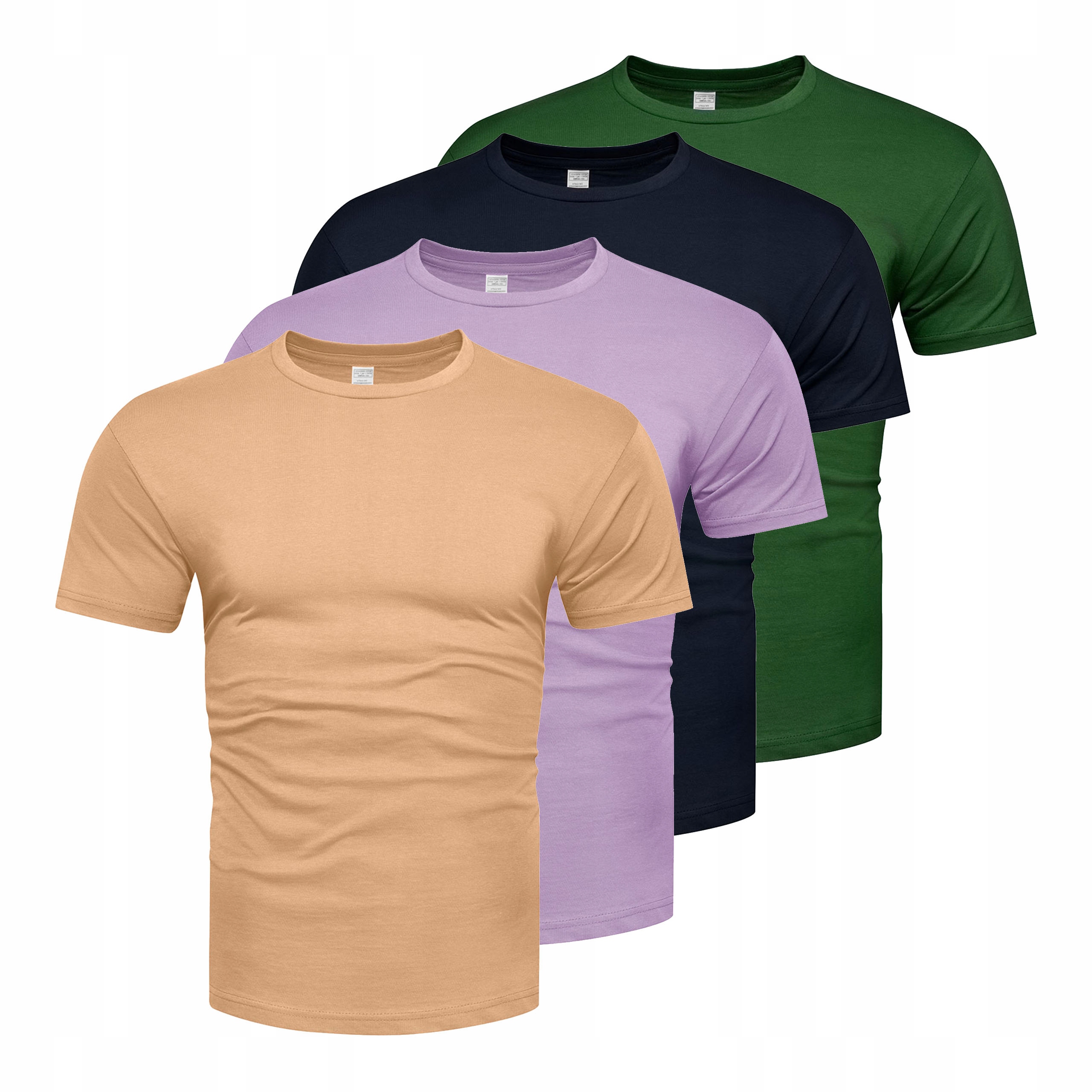 T-shirt Męski Premium Koszulka Komplet Zestaw 4 Sztuki L