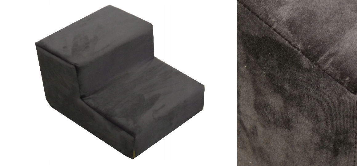 Schodki/schody do kanapy velvet głębsze Xs czarny