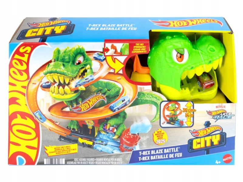 Tor Hot Wheels City Pętla T-Rexa JBM73