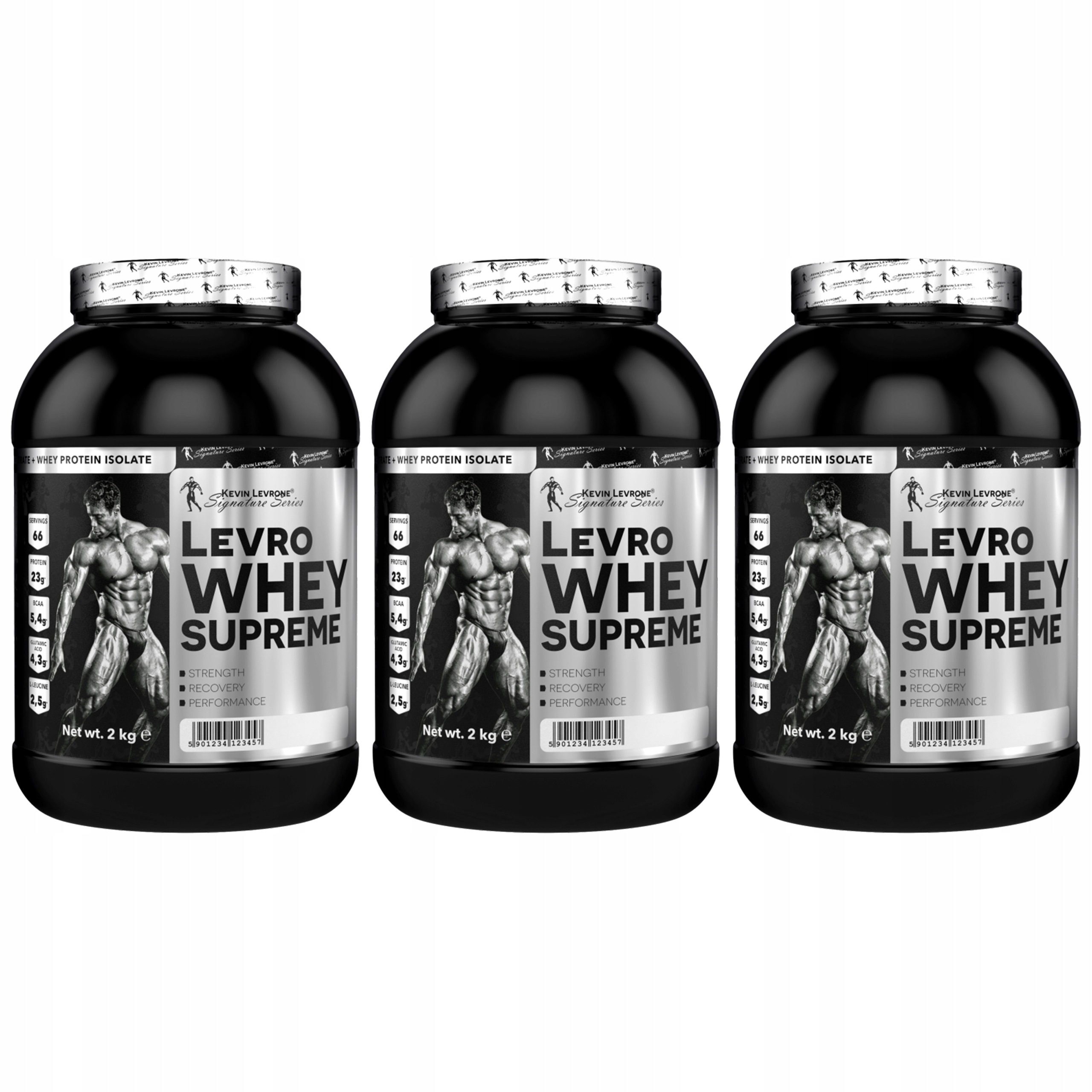 3x Kevin Levrone Whey Supreme Protein Síla