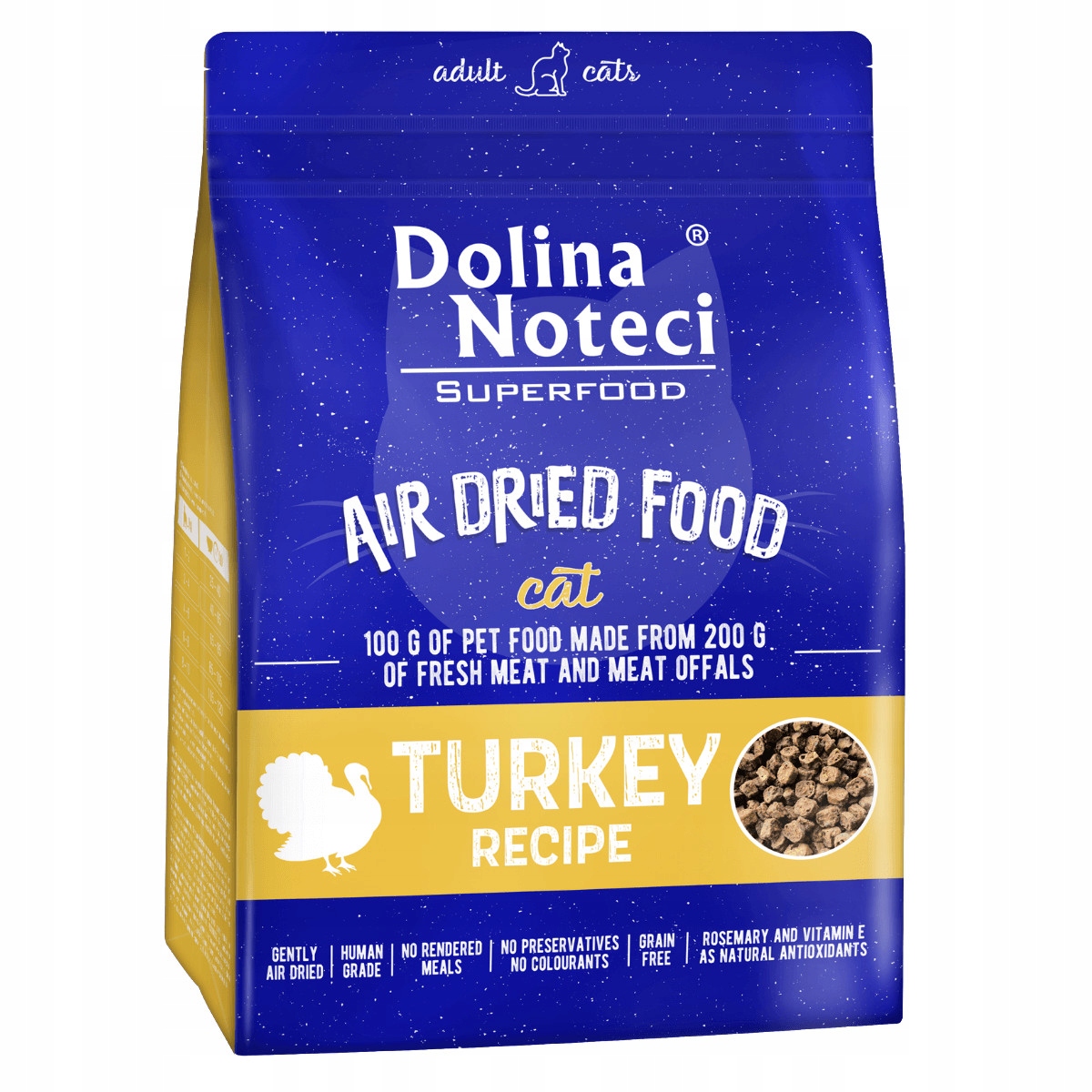 Levně 2x Dolina Noteci Superfood krůtí pokrm krmivo pro kočky 1 kg
