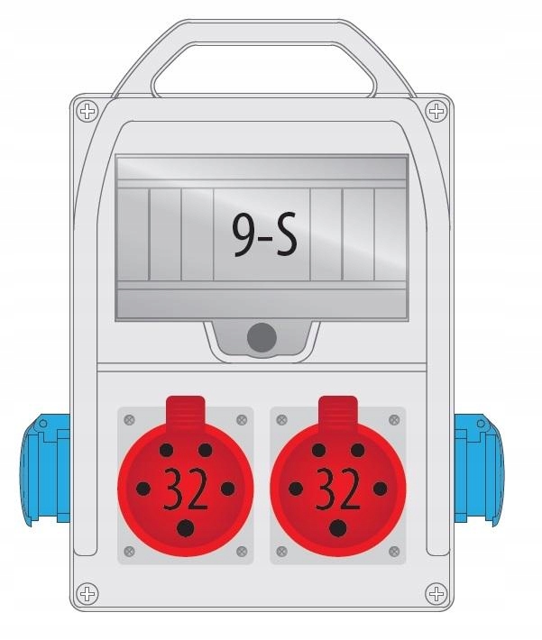 Rozvaděč R-box 300R 2x32A/5P 2x230V 9S B.18.300-10