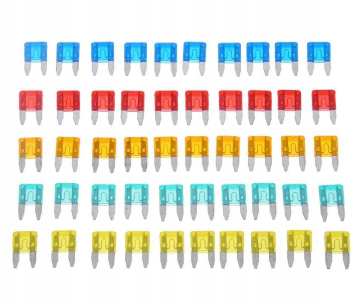 

Bezpieczniki Płytkowe Mini Komplet 50 Szt.