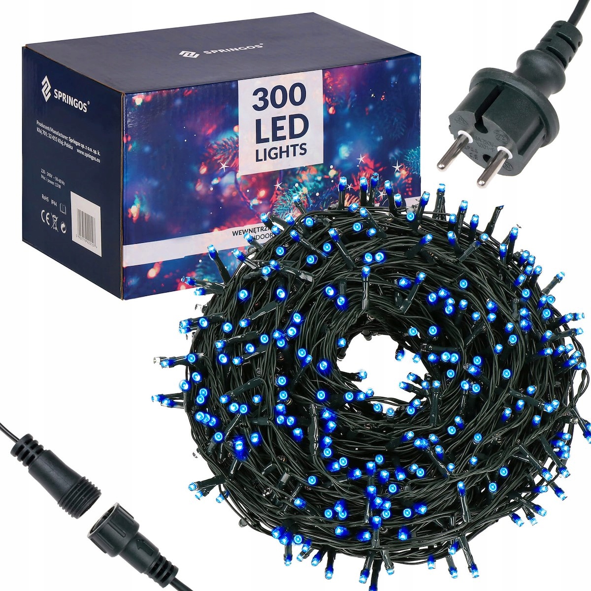 

Lampki Na Choinkę Zewnętrzne 19m Stałe 300LED