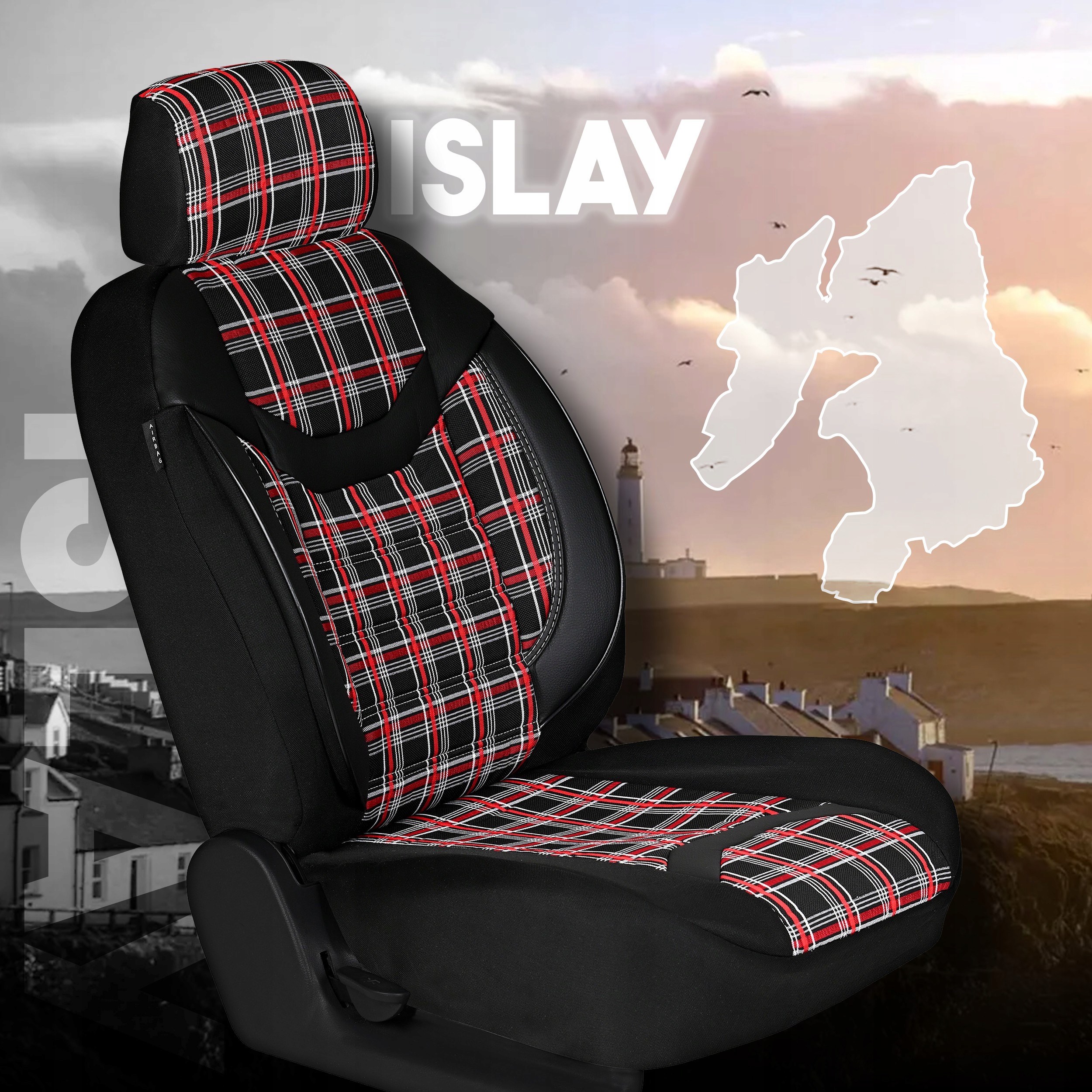 Pokrowce Islay red Seat Arona Ateca Tarraco Producent Wildcar