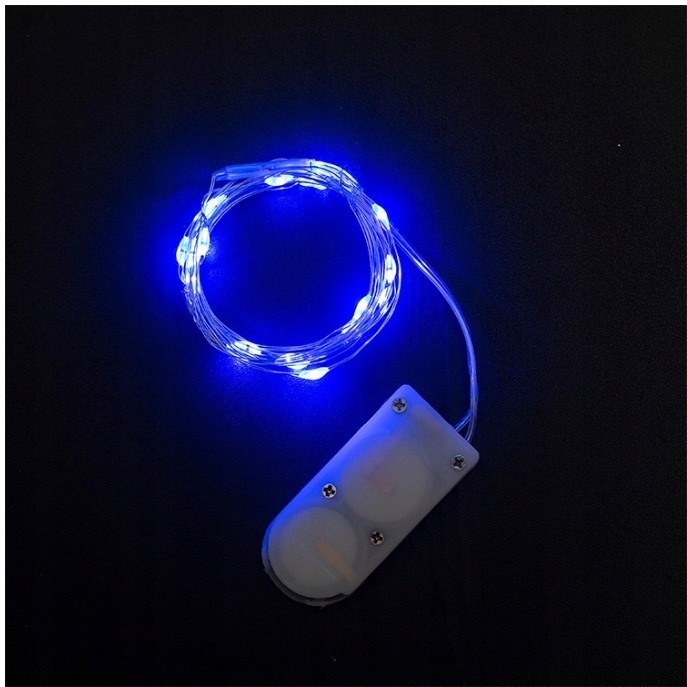 Lampki LED 20 SZT 2M Niebieski Na Baterie Druciki