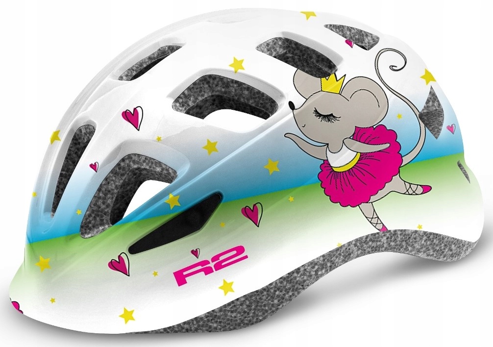 Dziecięcy kask rowerowy R2 Bunny Xs 48-52cm InMold