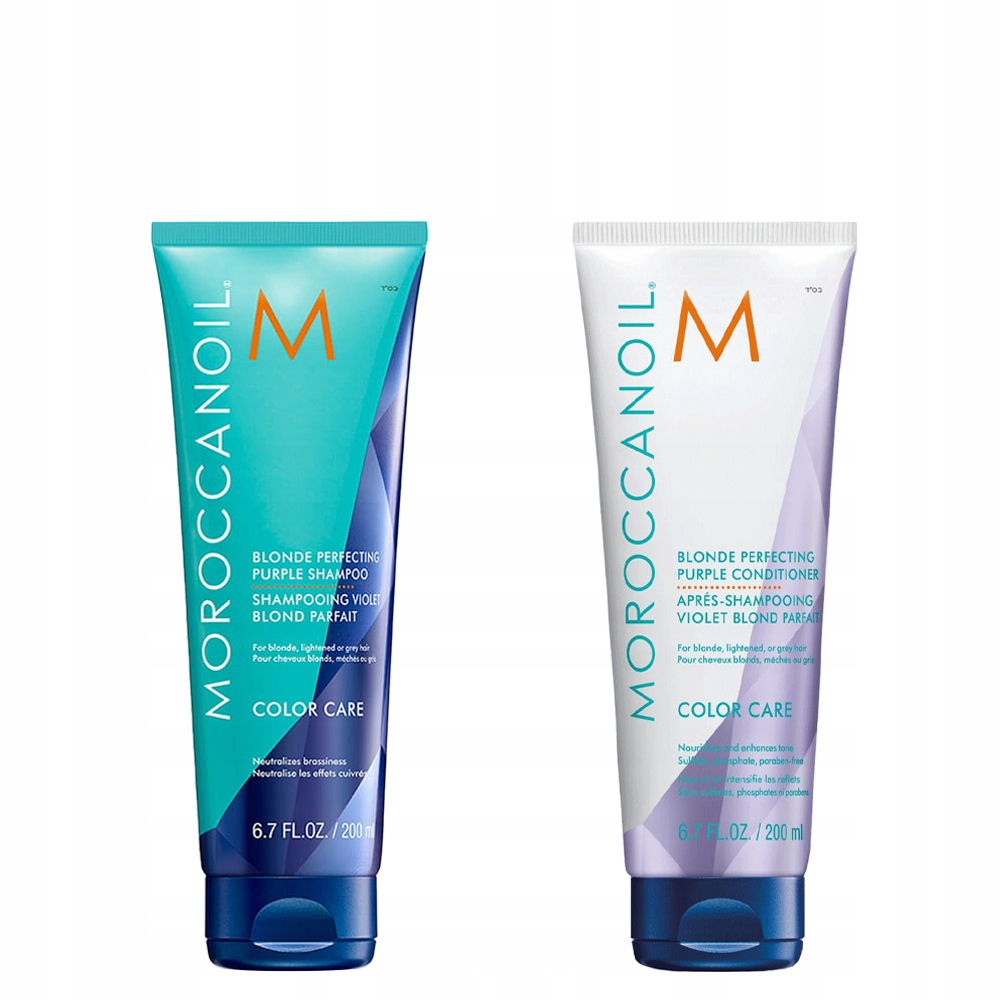 Moroccanoil Zestaw do włosów blond Violet Fiolet Blonde Szampon Odżywka