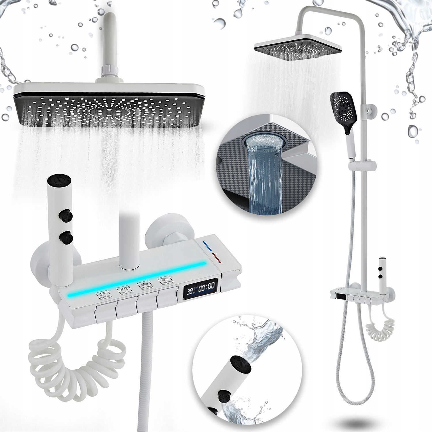 Sprchový Set, Sprchový Stĺp S Termostatom, Kúpeľňová Sprcha