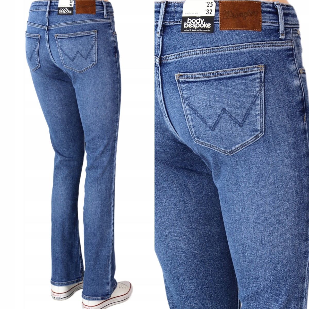 Wrangler Bootcut Dzwony Jeansy "raven" W27 L30