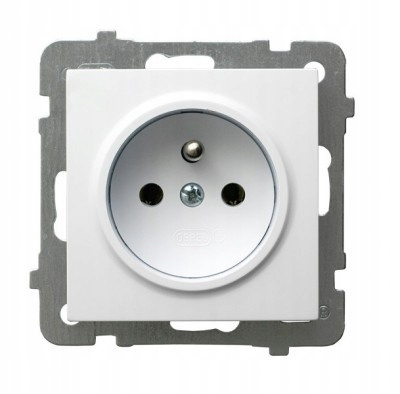 Gniazdo Pojedyncze Kontakt Z Uziemieniem Ospel As GP-1GZ/M/00-Zdjęcie-0