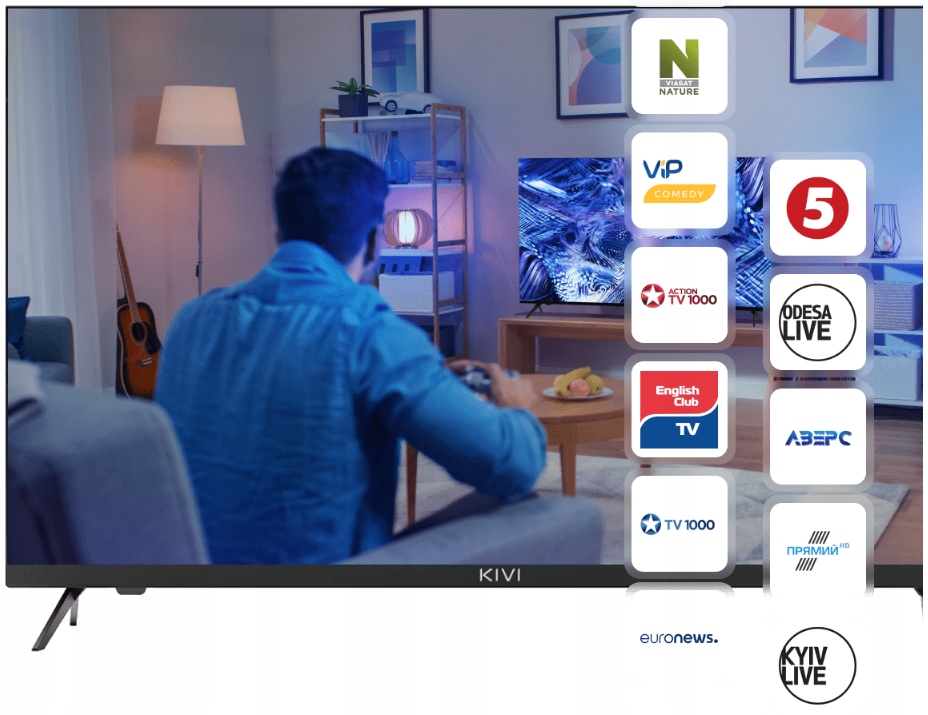 Telewizor KIVI 40F740NB 40" LED AndroidTV WiFi FULL HD SMART