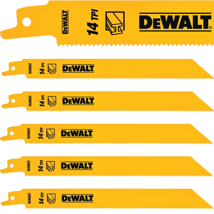 

Dewalt Brzeszczoty piły szablastej 14tpi 203mm 5x