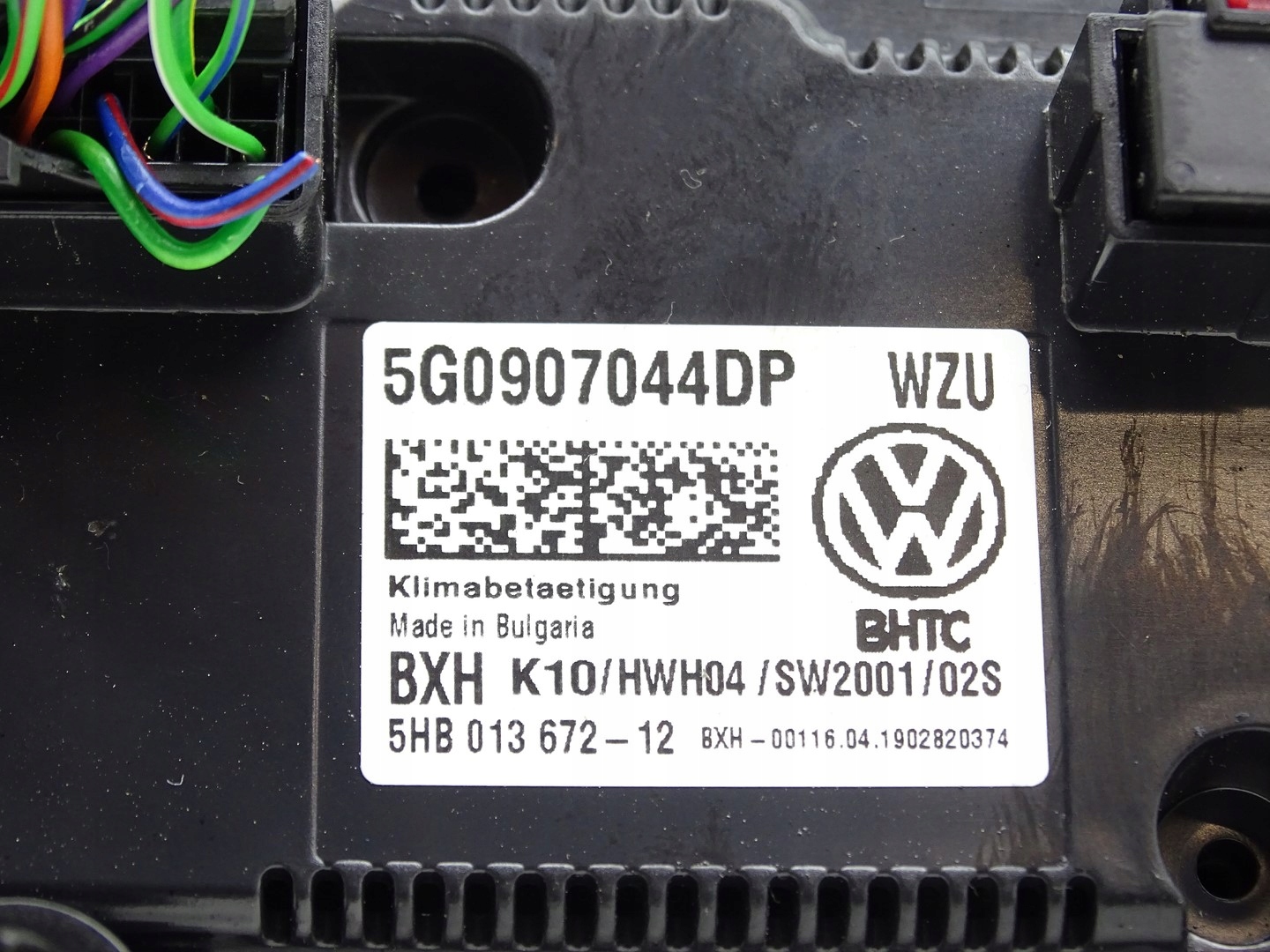 control panel of the air conditioning air conditioning devices VW ARTEON 5G0907044DP