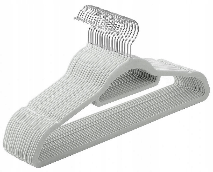 

Wieszak Welurowy Ubraniowy Wiszący Wieszaki 20szt