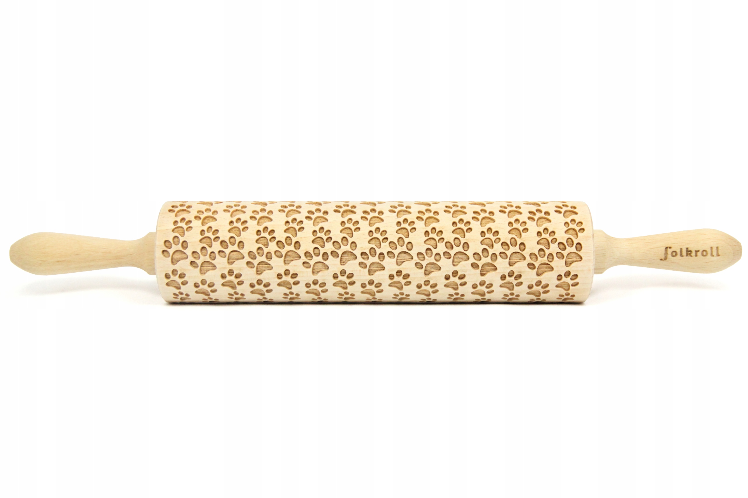 Wałek grawerowany wzór PSIE ŁAPKI, duży