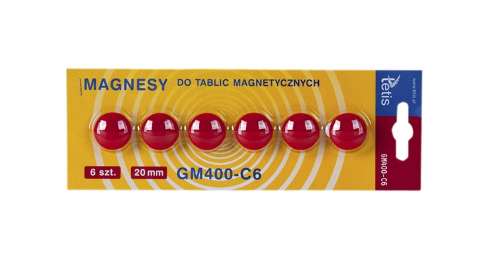 

Magnesy Okrągłe Kolorowe Do Tablic 6szt Tetis