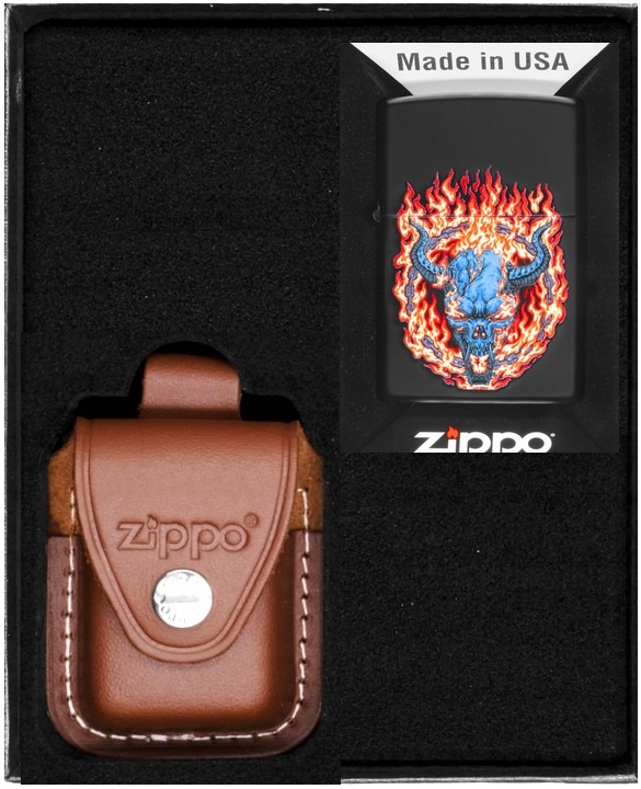Sada Zippo Zapalovač Burning Devil Dárkový No2