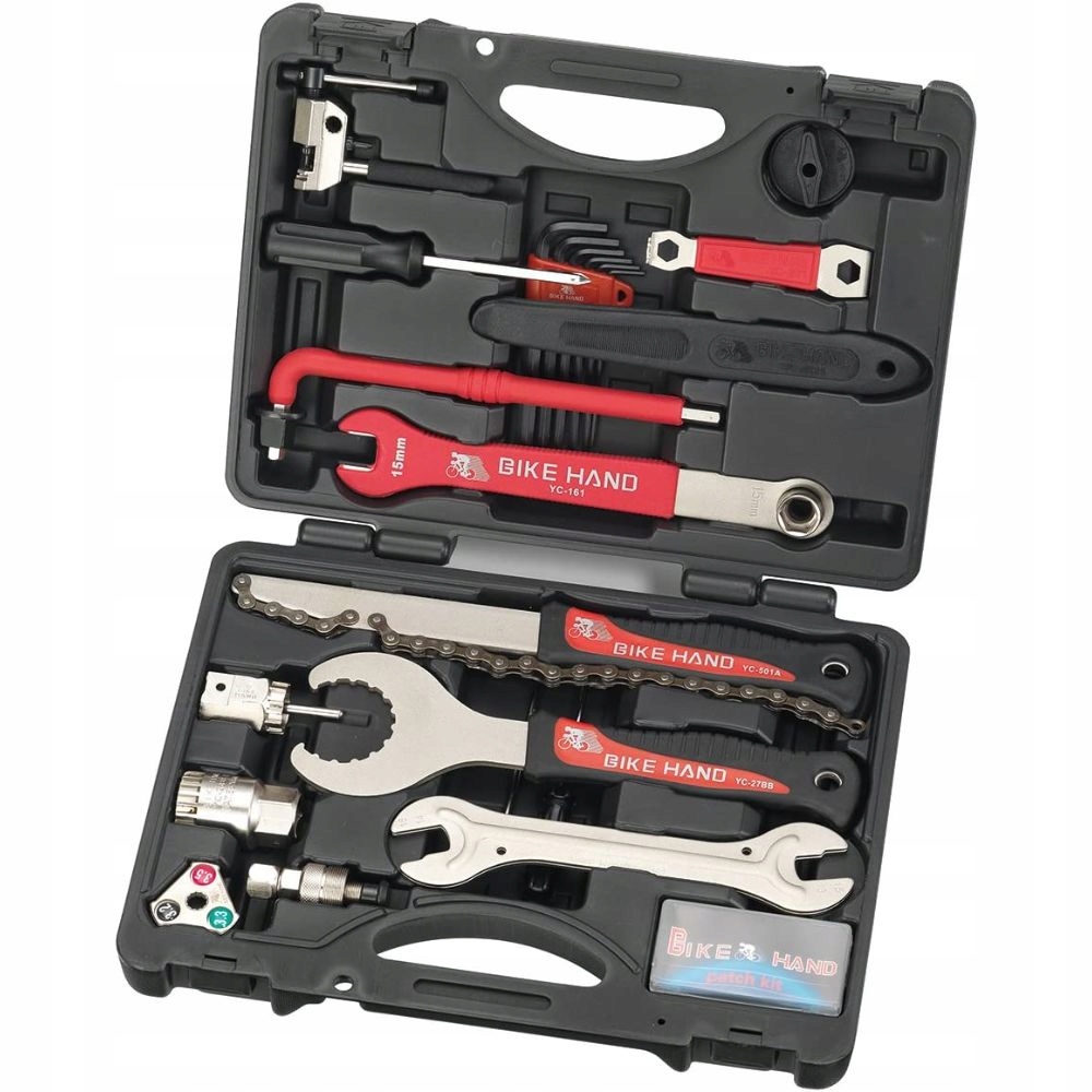 Zestaw narzędzi rowerowych w walizce Bike Hand YC-728 klucze imbusy