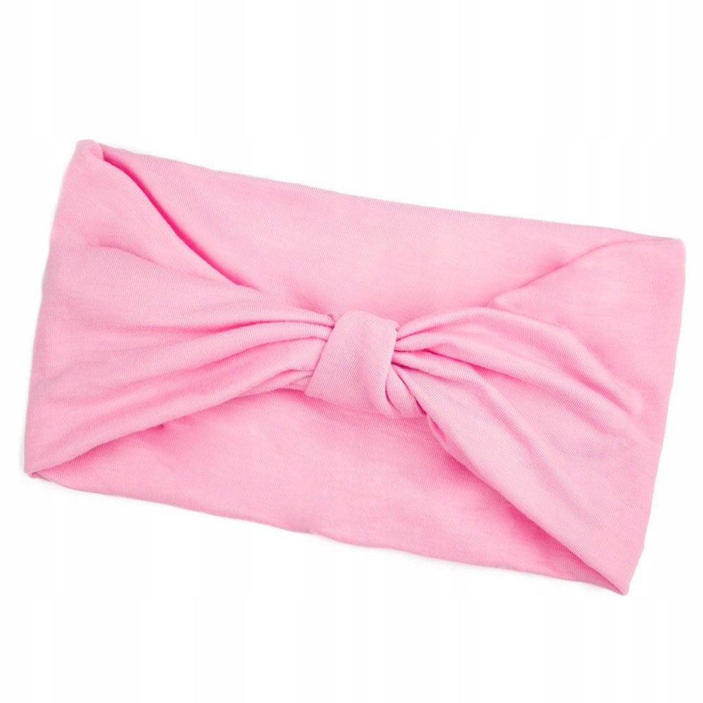 

Opaska Do Włosów turban Bandamka różowa Węzeł