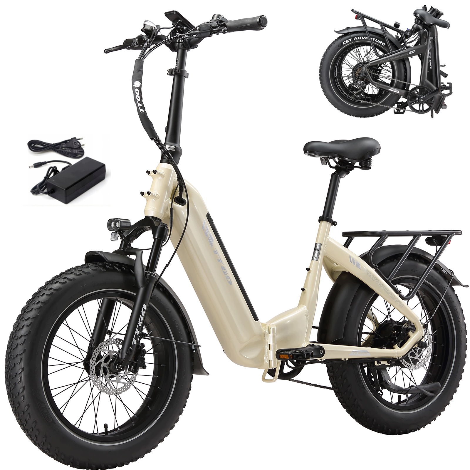 Rower elektryczny 20''CITY Ttgo F6 Boost 250W 48V18Ah 25km/h 150KM Shimano 7s