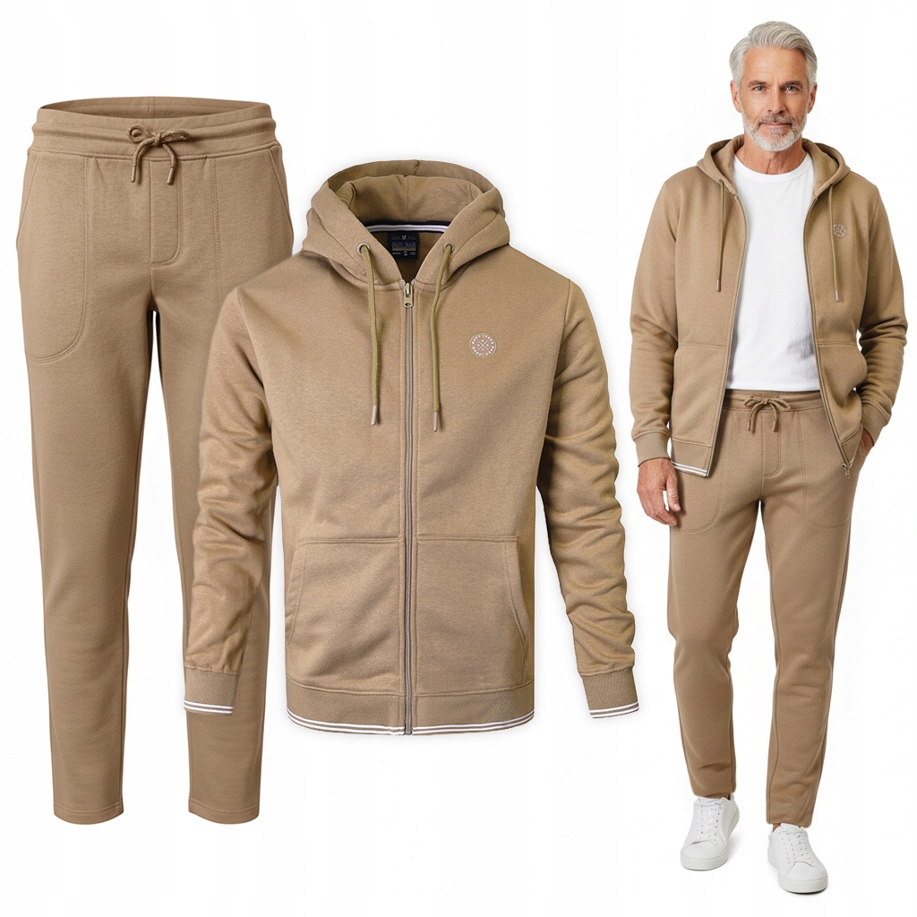 Teplákovka Pánský Komplet 3XL Bavlněná mikina s kapucí a zateplené kalhoty