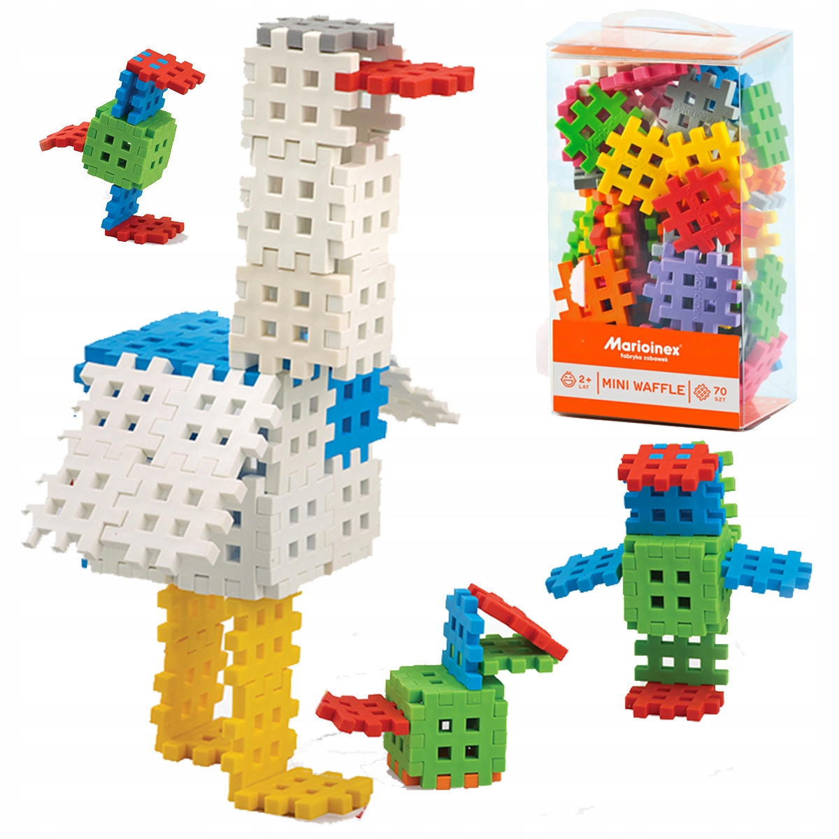 Marioinex Klocki Wafle Mini, 70 szt, kreatywne Rodzaj zestaw