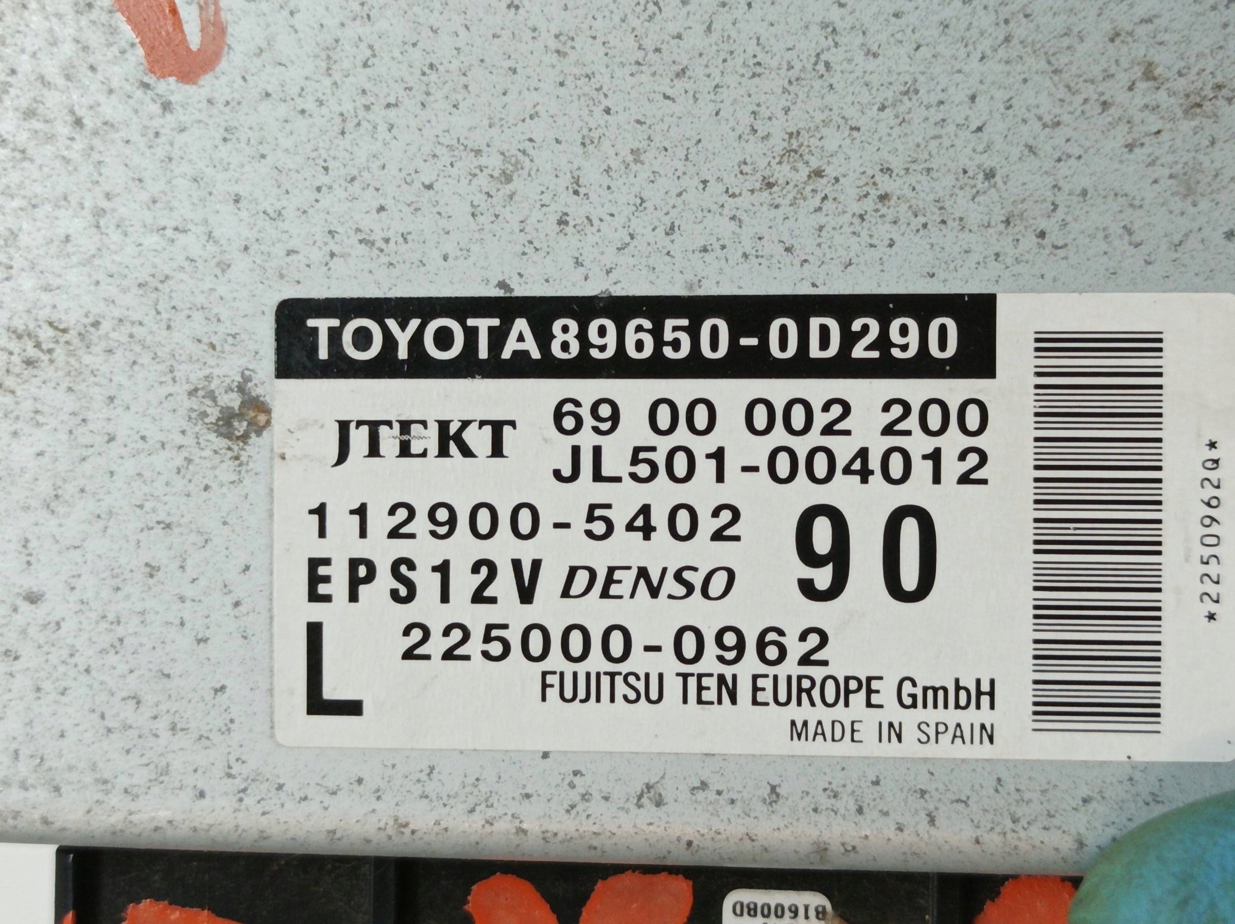 modulo servosterzo 89650-0D290 1.3 B Toyota Yaris III (2011-2020)