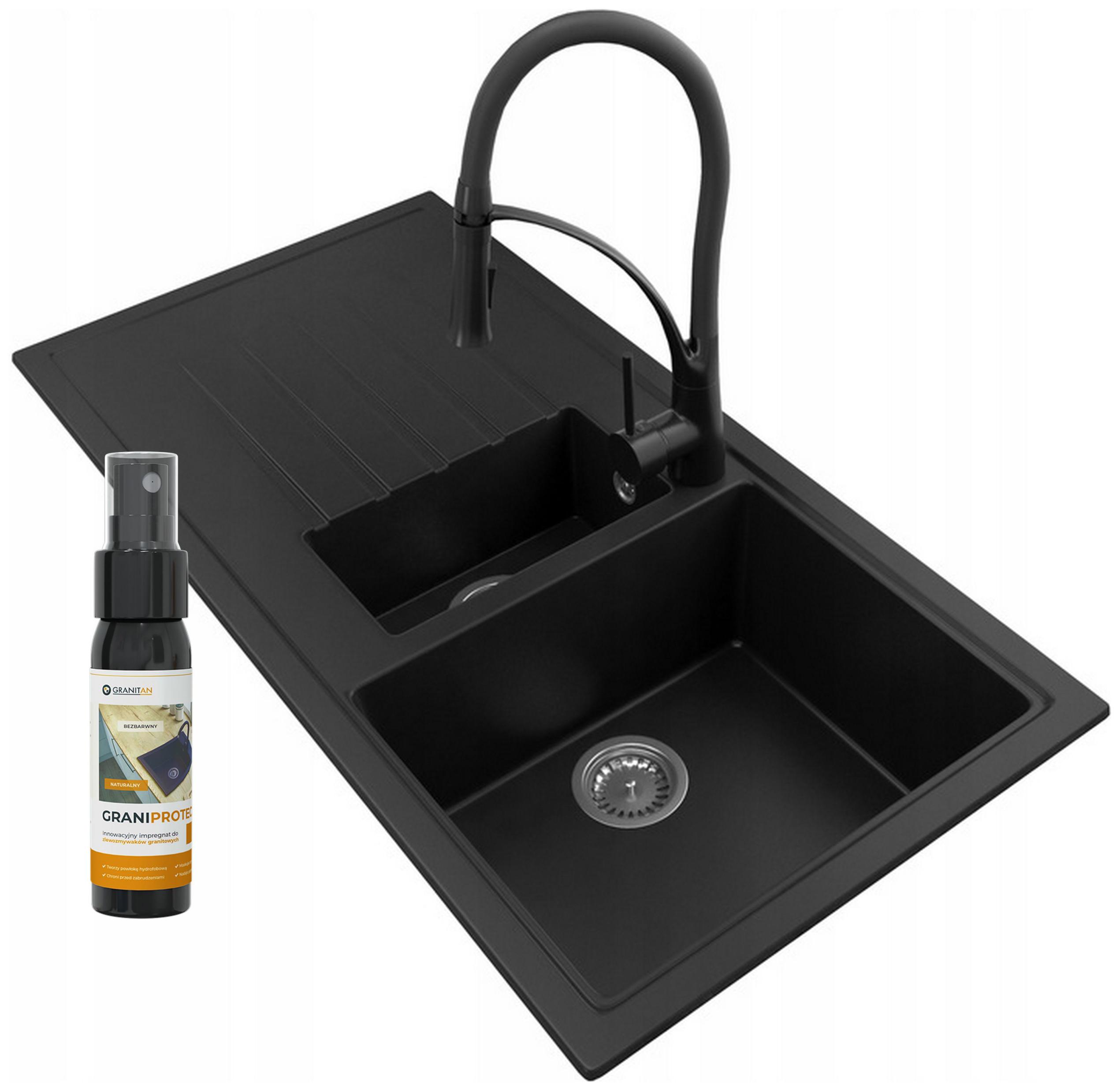 Granitový Dřez Dřez Kuchyňská Baterie Sada