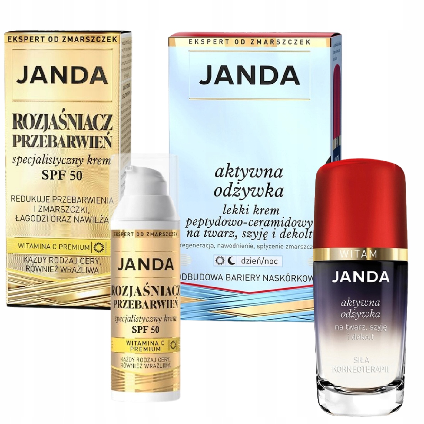 Janda Sada Rozjasňovač pigmentových skvrn Krém Spf 50 Kondicionér jako Dárek