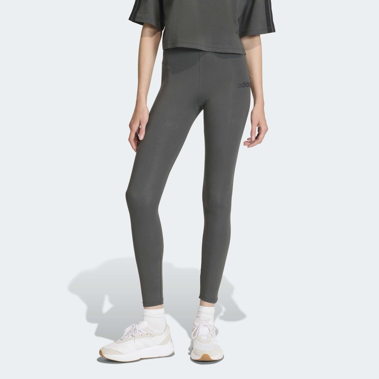 Dámské kalhoty adidas Essentials Linear Cotton Leggings