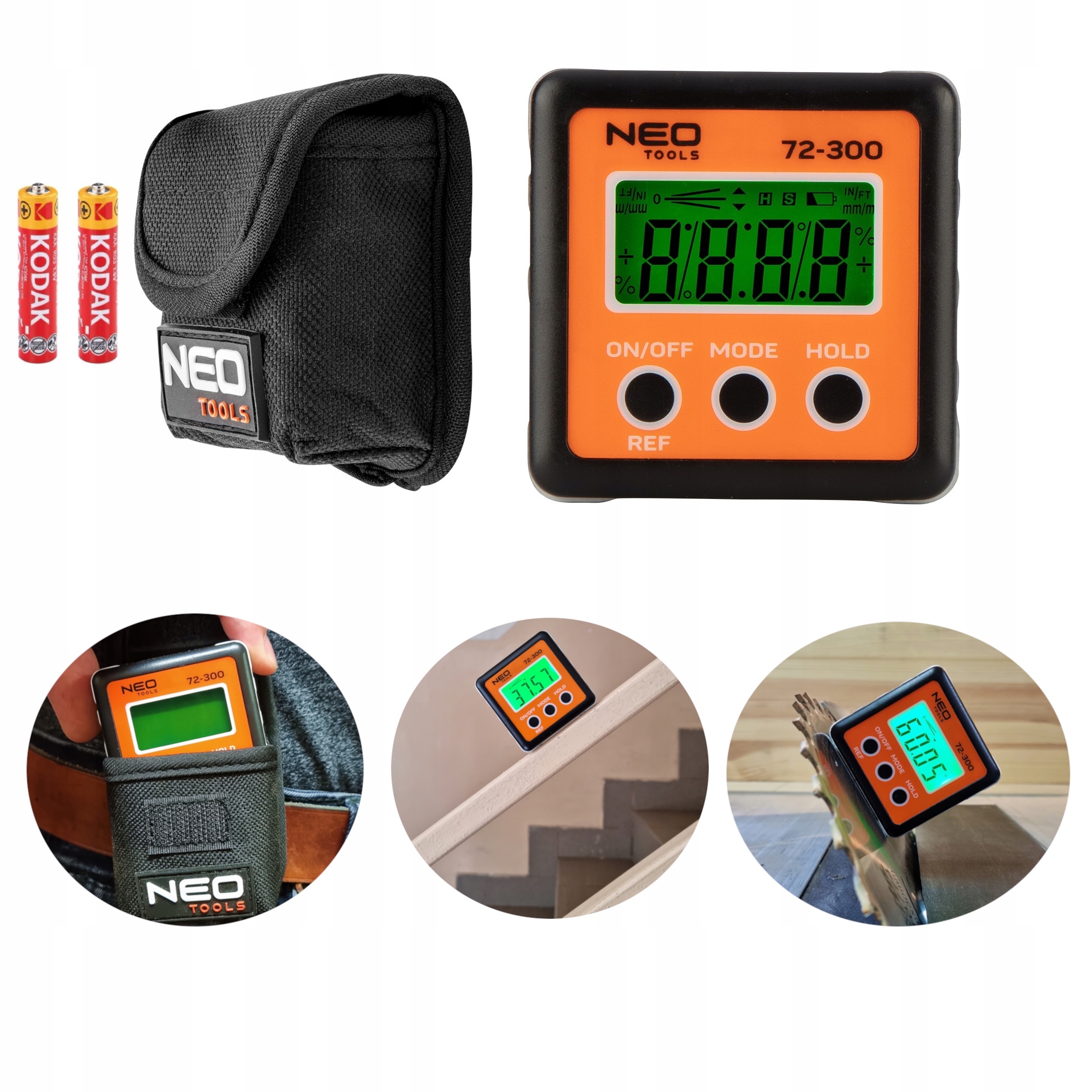 

Pochyłomierz cyfrowy LCD 0.01° Neo magnes baterie