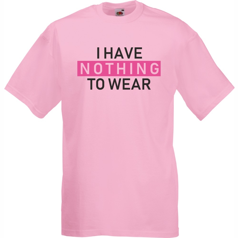 

Koszulka zabawna nothing to wear L różowa