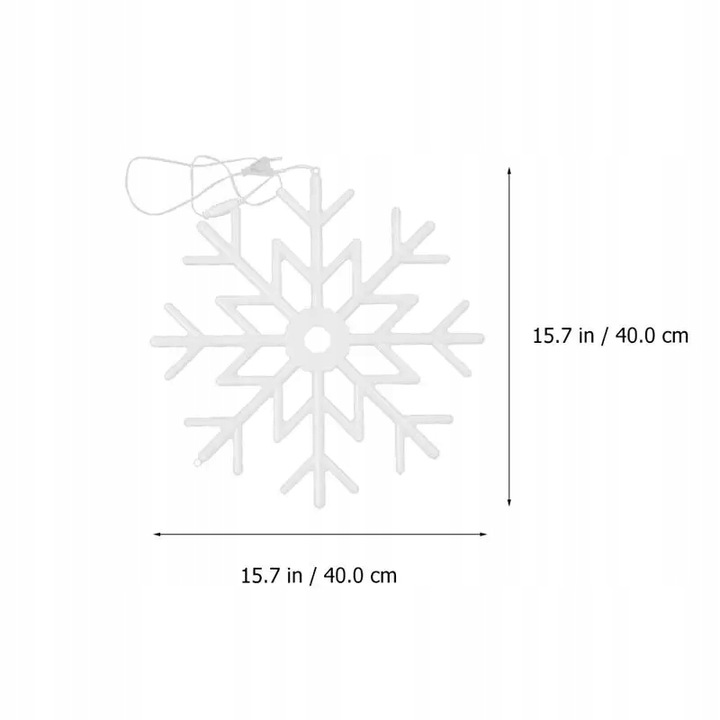 LAMPKI LED CHOINKA ŚNIEŻYNKA 40CM GWIAZDA BIAŁA Marka inna