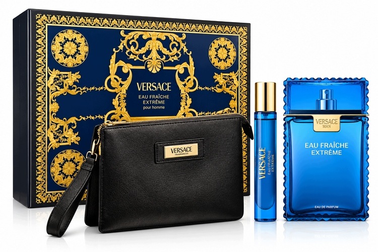 Versace Eau Fraiche Extreme 100+10ml Edp Kosmetyczka Zestaw Męski