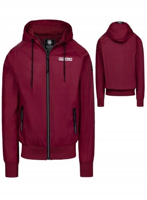 Pitbull West Coast Přechodová Bunda Athletic Logo II Burgund L
