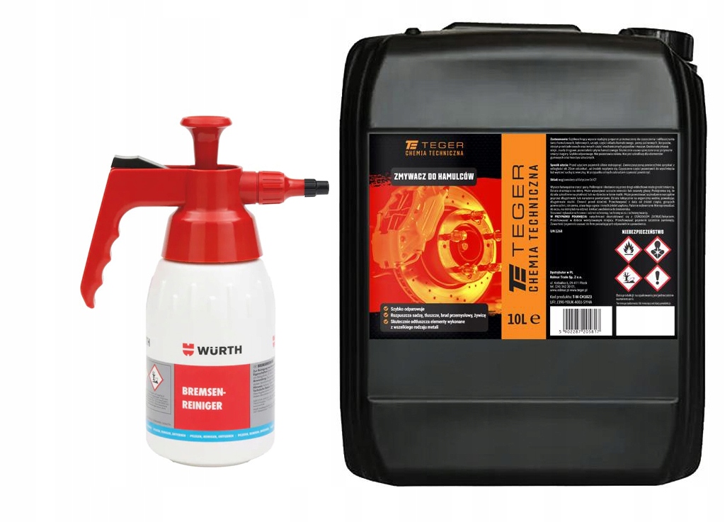 10L teger + Wurth опрыскиватель для удаления тормозов